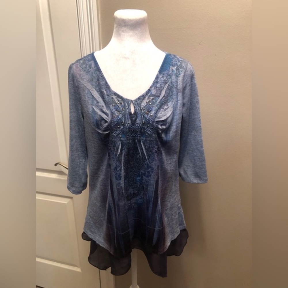 Live and Let Live Tunic Top Blouse Size Small